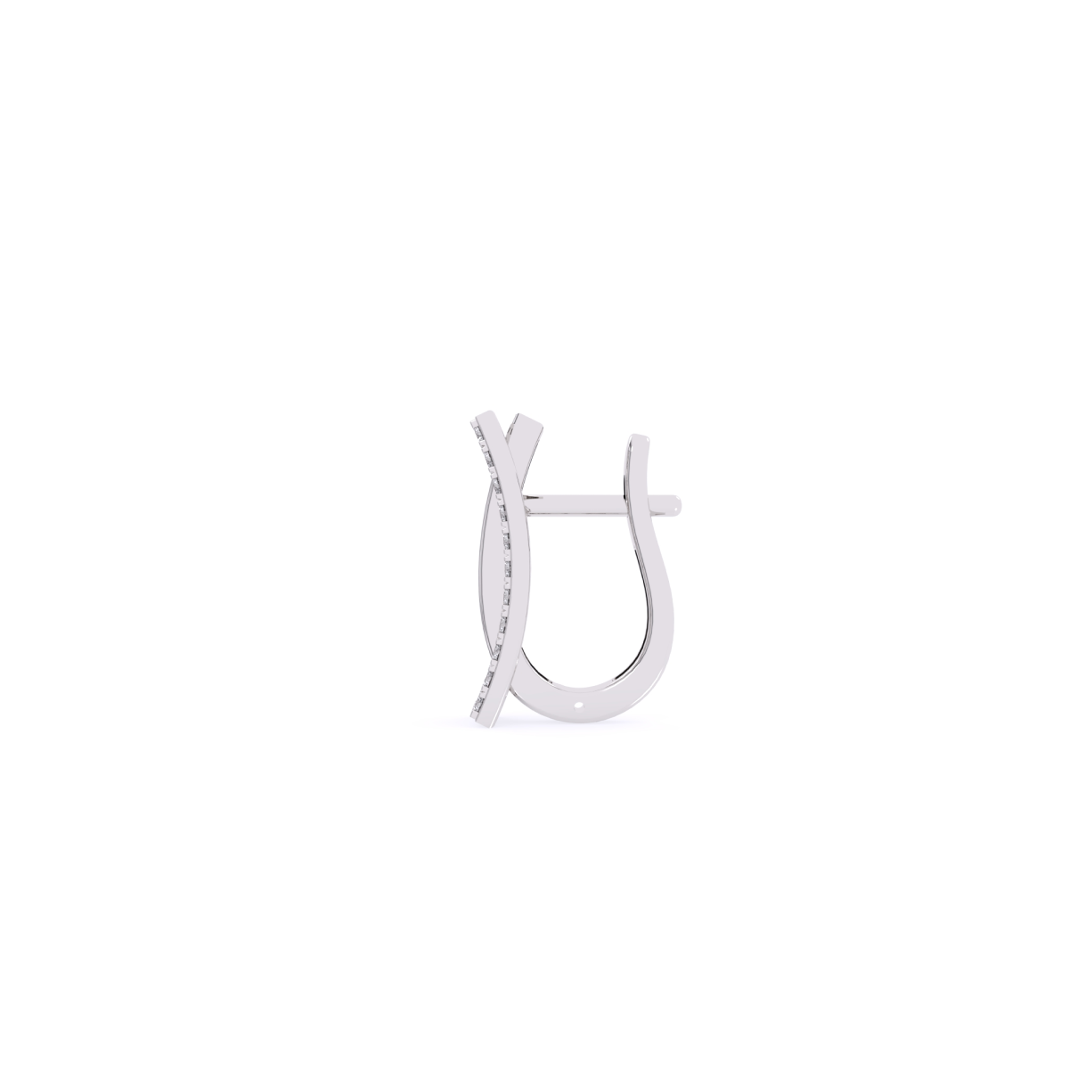 Impressive Round Diamond Hoop Earrings